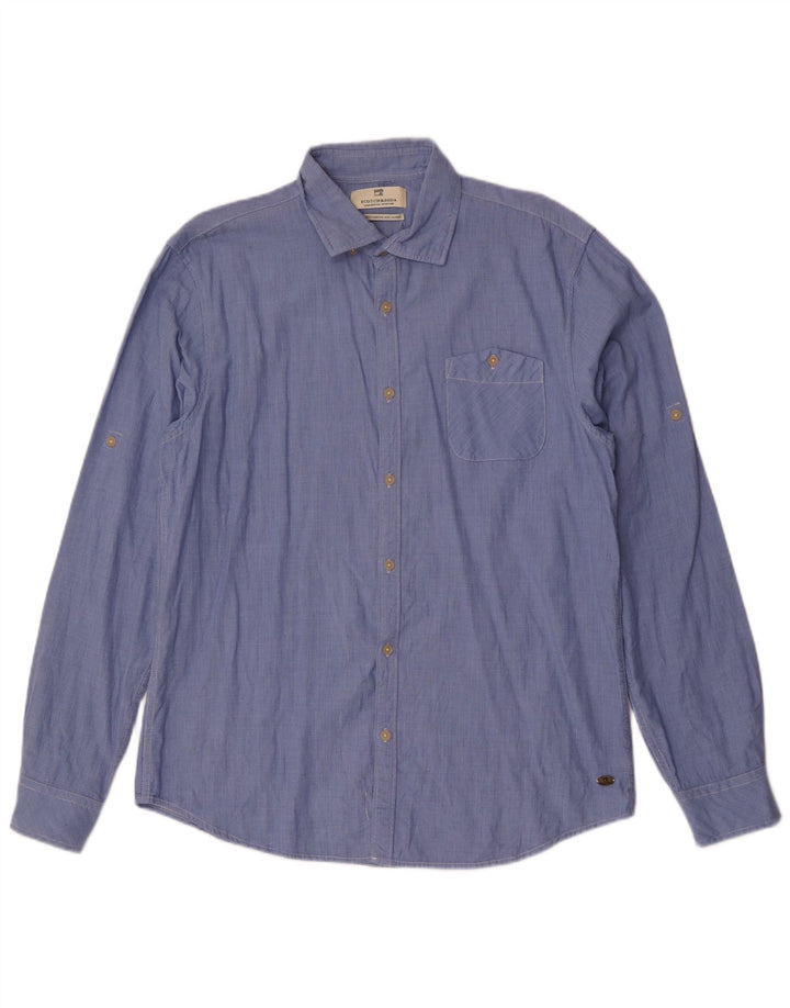 Мужская рубашка Scotch & Soda XL, синяя, хлопок