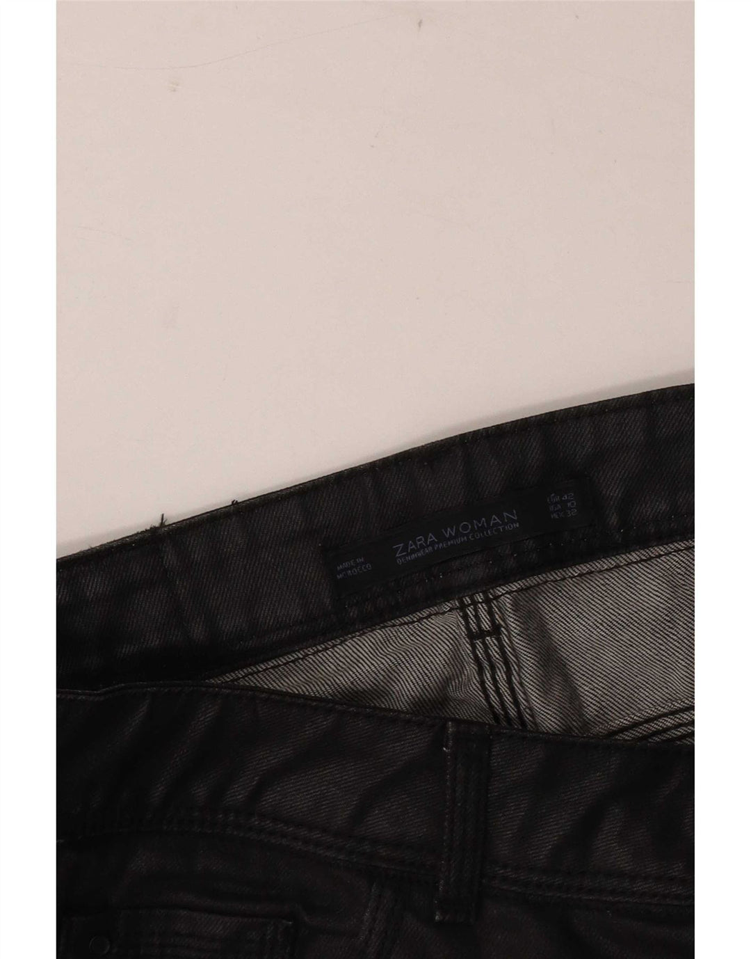 Женские узкие джинсы Zara EU 42, большие W32 L30, черные