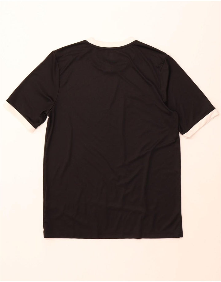 Футболка ADIDAS Climalite для мальчиков, топ 15–16 лет, XL, полиэстер в черную полоску