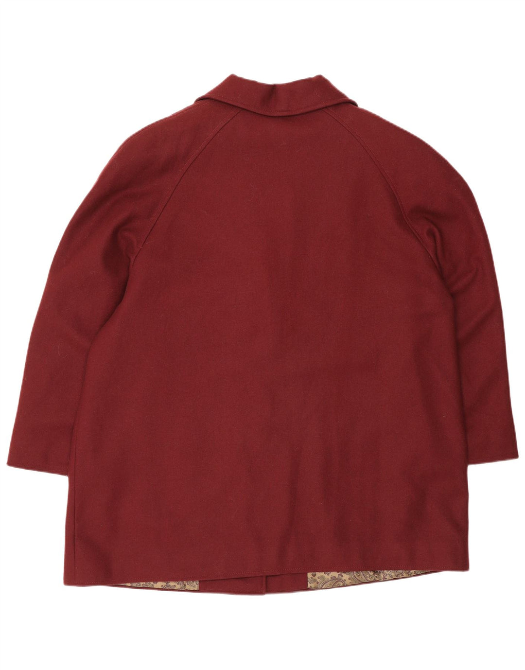 Винтажный женский пиджак оверсайз с рукавом 3/4 IT 49 XL бордовый