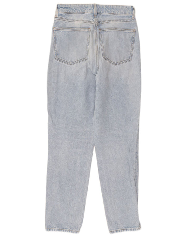 Женские зауженные джинсы Zara с высокой посадкой EU 36 XS W26 L28, синий хлопок