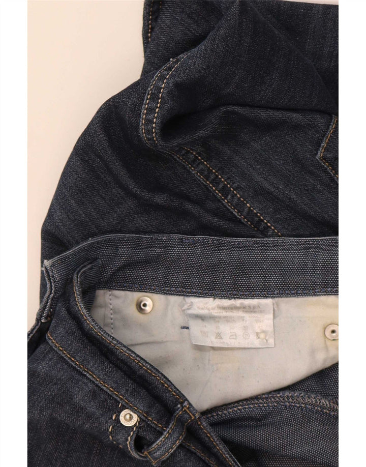 Женские прямые джинсы Roccobarocco W32 L29 темно-синие, хлопок