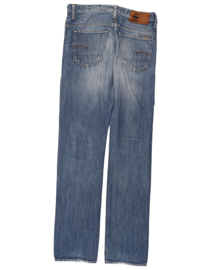 G-STAR Mens Straight Jeans W31 L34 Blue Cotton