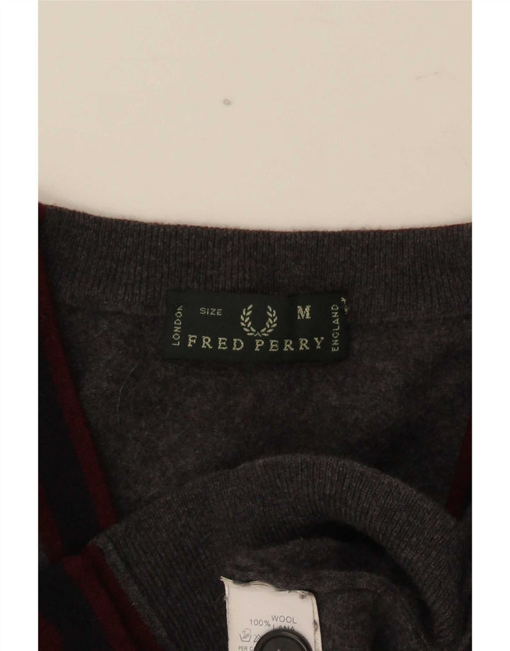 Мужская шерсть Fred Perry среднего серого цвета