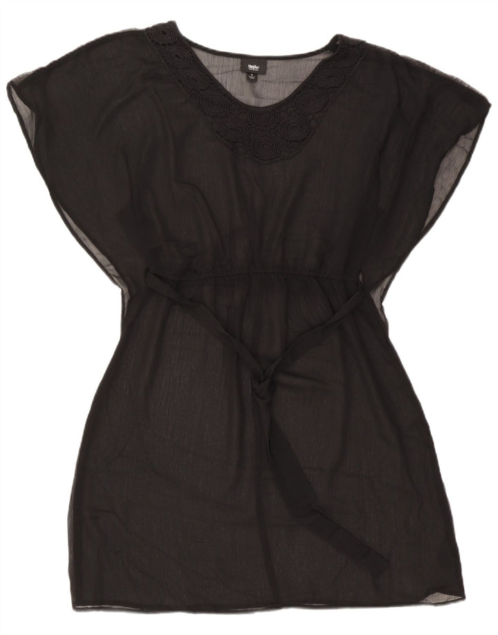 Женское пляжное платье Mossimo UK 10, маленькое черное полиэстер