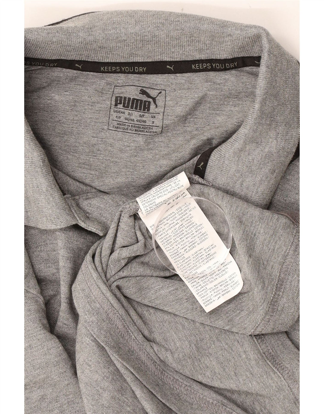 Мужская рубашка поло Puma Barcelona с графическим рисунком, маленькая серая, хлопковая