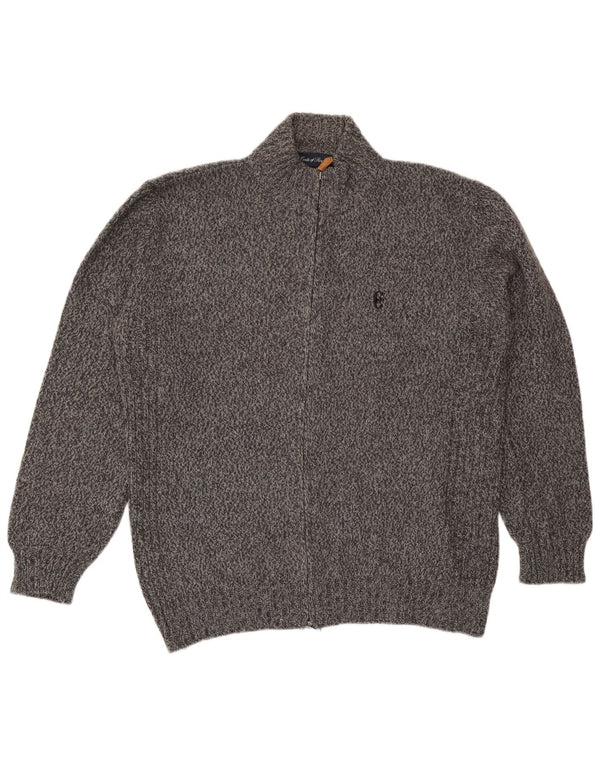 Мужской кардиган-свитер Conte of Florence 2XL, серый, шерстяной в крапинку