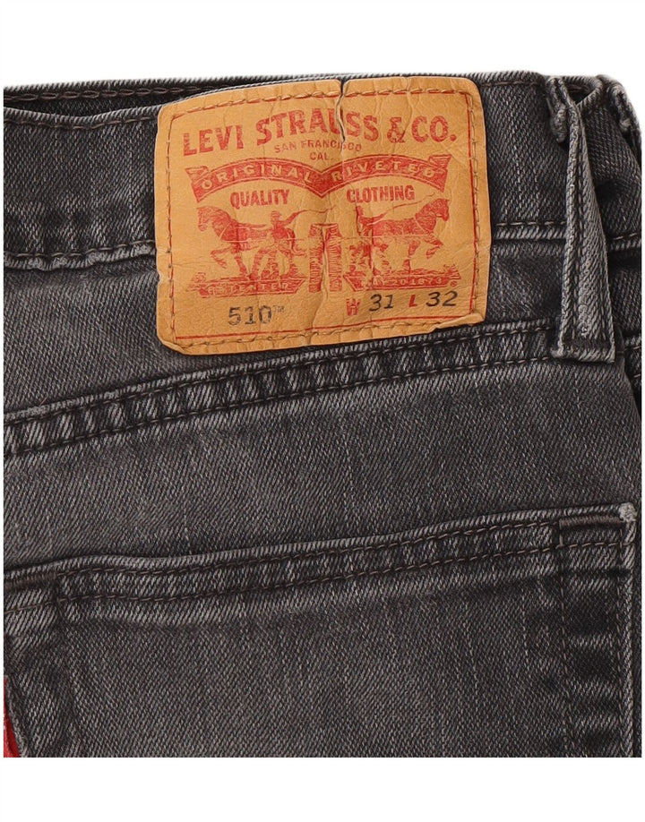 Мужские джинсы скинни LEVI'S 510 W31 L32 Серые, хлопок