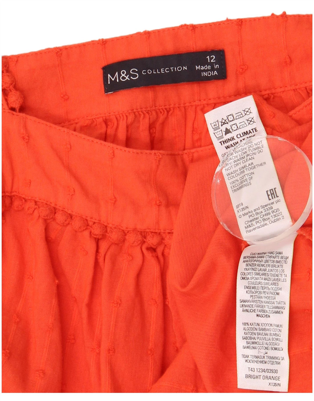 Женская блузка без рукавов Marks & Spencer UK 12 Medium Orange Spotted