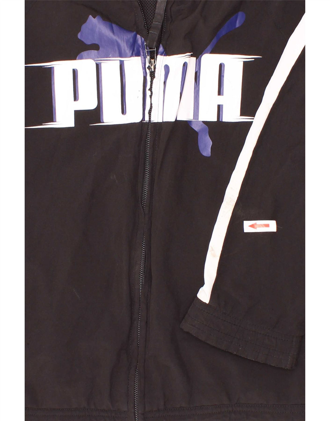 Спортивный костюм Puma для мальчиков с графическим рисунком, верхняя куртка 9–10 лет, черный с цветными блоками