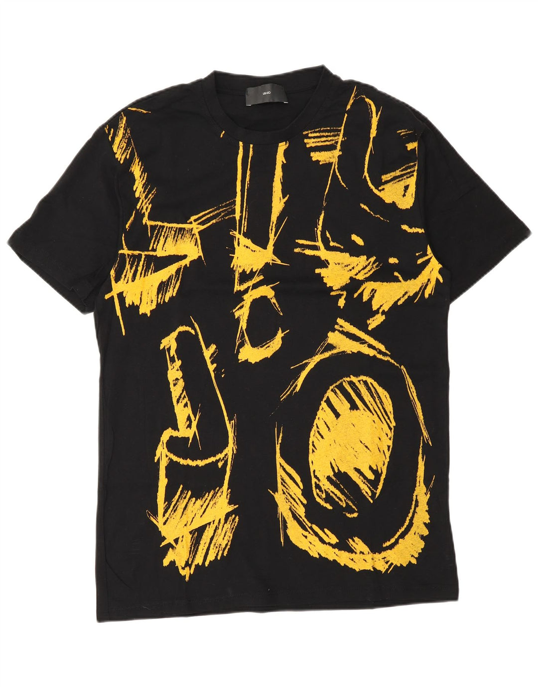 Мужская футболка с рисунком Liu Jo, средний черный хлопковый топ