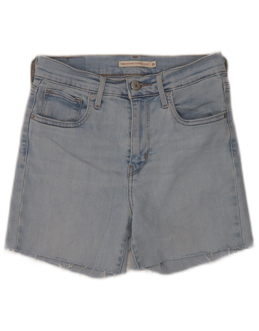 Женские джинсовые шорты Levi's 724 с высокой посадкой W26, маленькие синие, хлопок