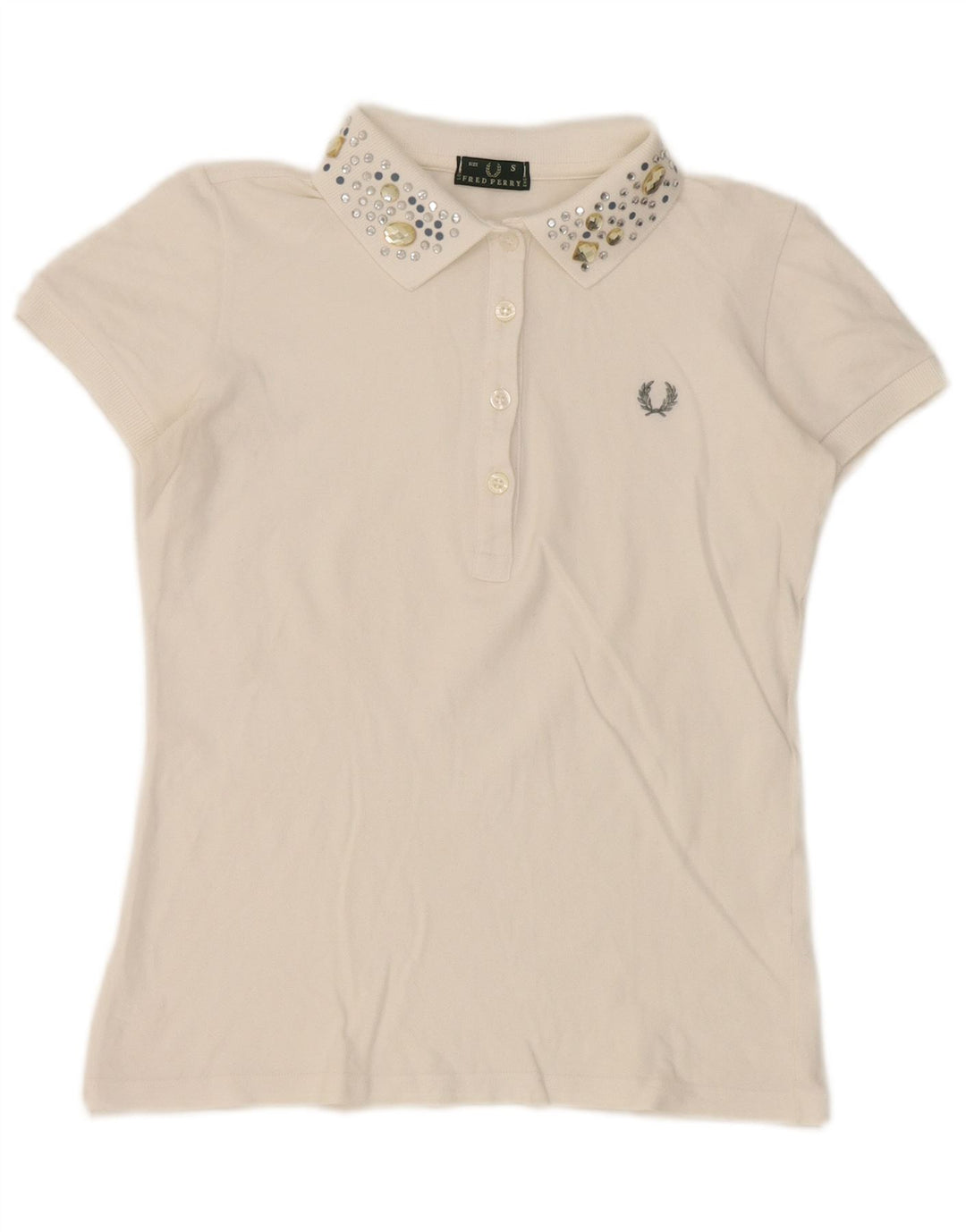 Женская рубашка поло Fred Perry UK 10, маленькая, белая