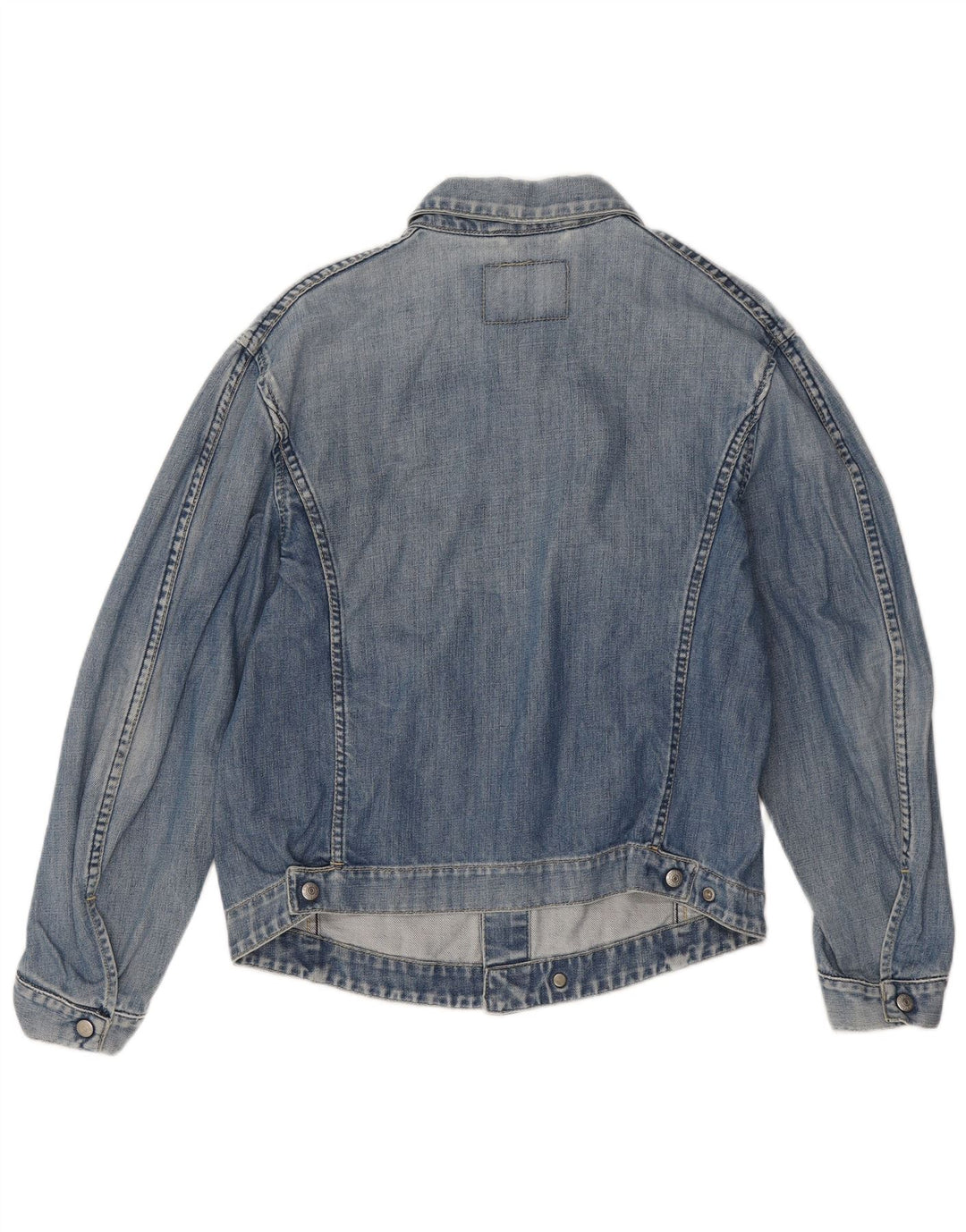 Женская джинсовая куртка Levi's Engineered UK 14, хлопок среднего синего цвета