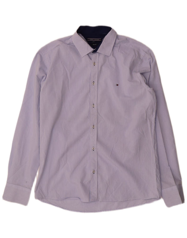 Мужская рубашка узкого кроя Tommy Hilfiger XL, синяя, хлопок