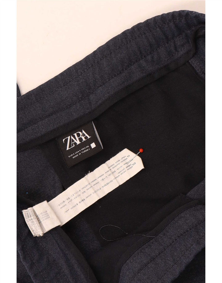 Мужские брюки-чиносы Zara, маленькие W30 L30, темно-синий, полиэстер