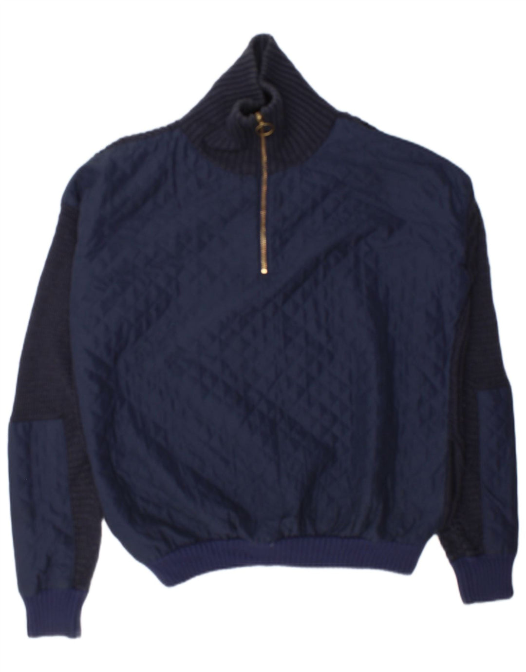 Женский свободный джемпер с воротником на молнии Topshop UK 12, средний темно-синий