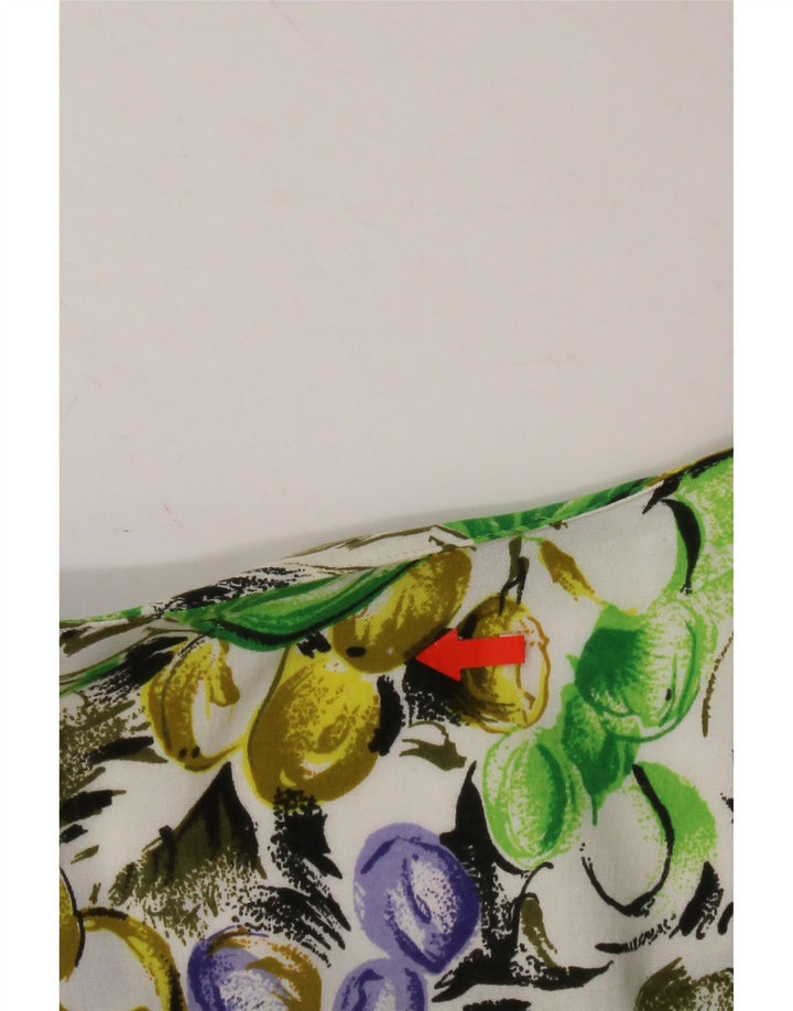 VINTAGE Womens A-Line Dress UK 12 Medium Multicoloured Floral Vintage Vintage and Second-Hand Vintage from Messina Hembry 