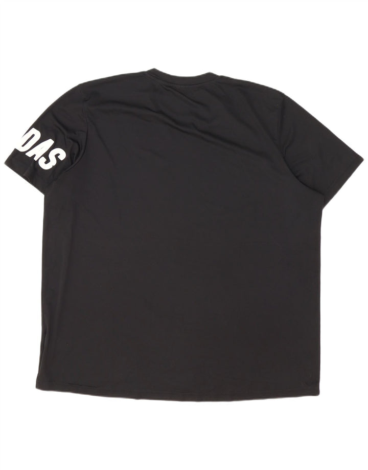 Adidas Мужская футболка с рисунком Top 2XL Черный полиэстер