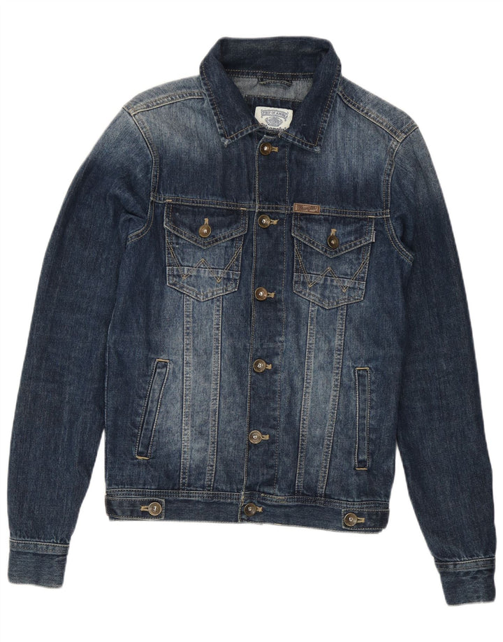Мужская джинсовая куртка Wrangler UK 36, маленькая, темно-синяя, хлопок