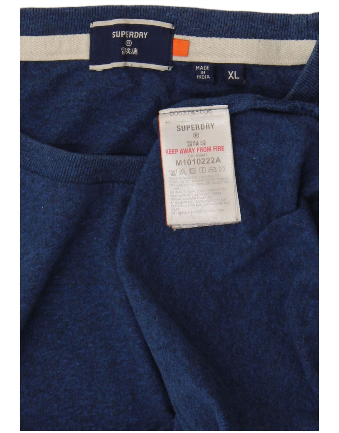 Мужская футболка Superdry Top XL Темно-синяя, хлопок