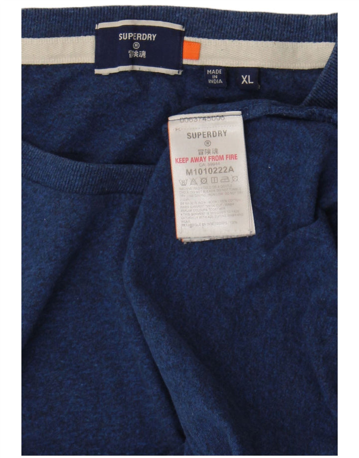 Мужская футболка Superdry Top XL Темно-синяя, хлопок