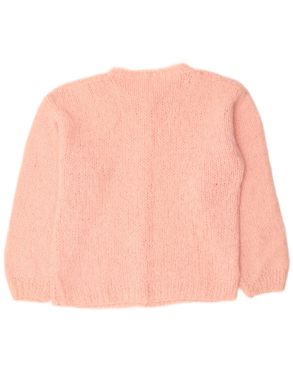 ВИНТАЖНЫЙ женский кардиган-свитер UK 18 XL, розовый акрил