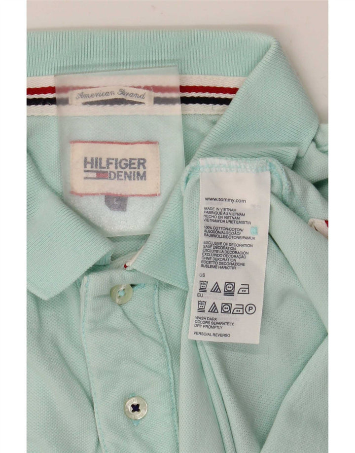 Мужская рубашка-поло Tommy Hilfiger, большой размер, бирюзовый хлопок