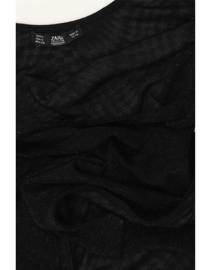 Женское боди Zara UK 10, маленькое черное