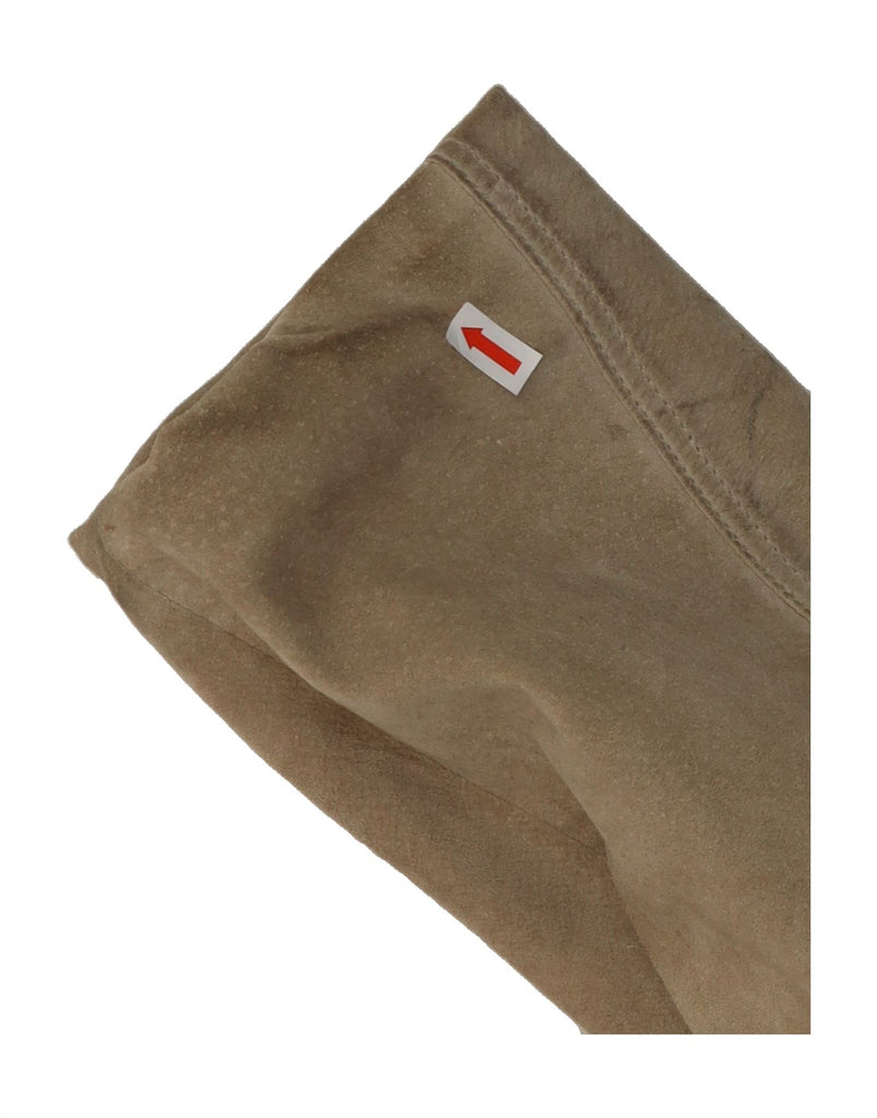 CALVIN KLEIN Mens Suede Jacket UK 38 Medium Beige Leather Vintage Calvin Klein and Second-Hand Calvin Klein from Messina Hembry 