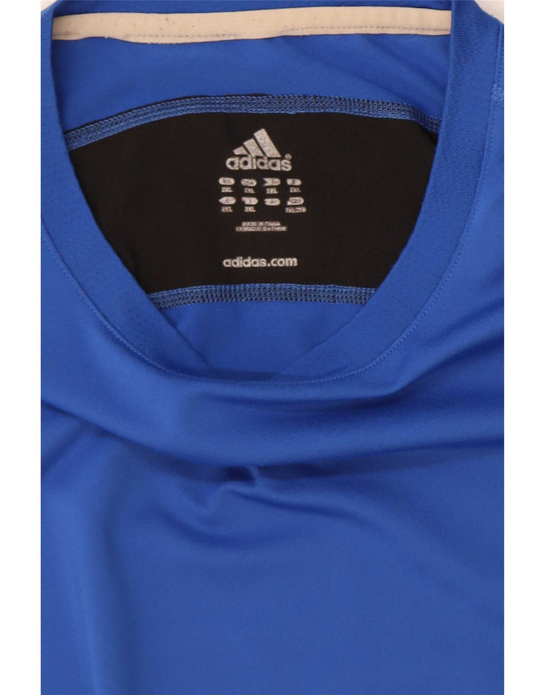 Мужская футболка Adidas Top 2XL Синяя с цветными блоками