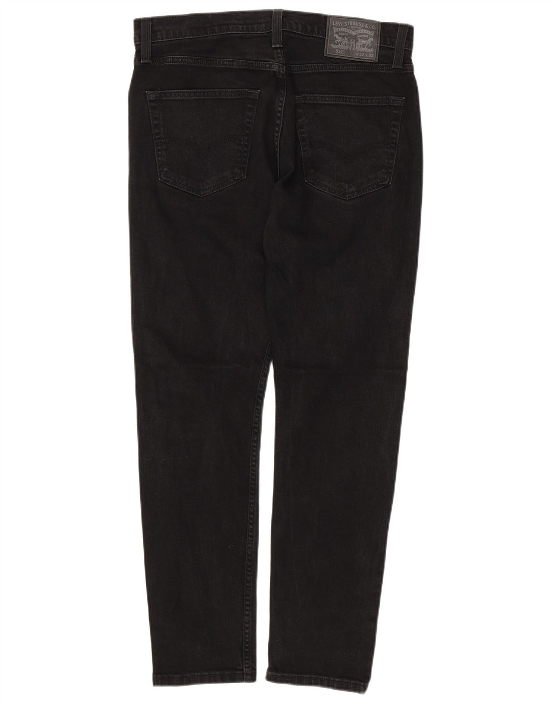 Мужские зауженные джинсы LEVI'S 512 W32 L32, черный хлопок