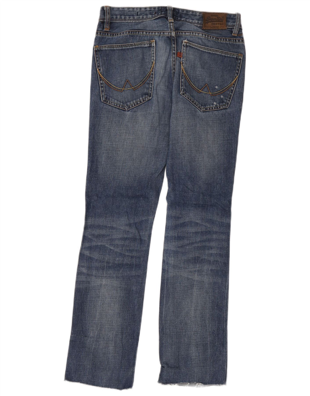 Женские потертые узкие джинсы Superdry W28 L32, синий хлопок