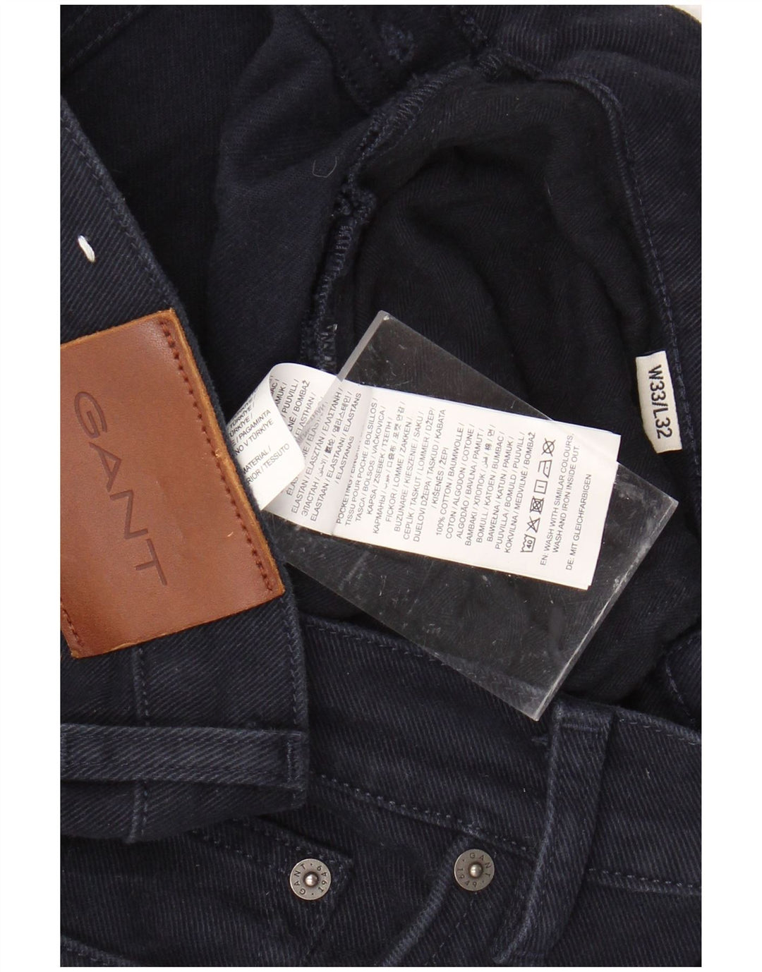 Мужские узкие джинсы GANT W33 L32, темно-синий, хлопок