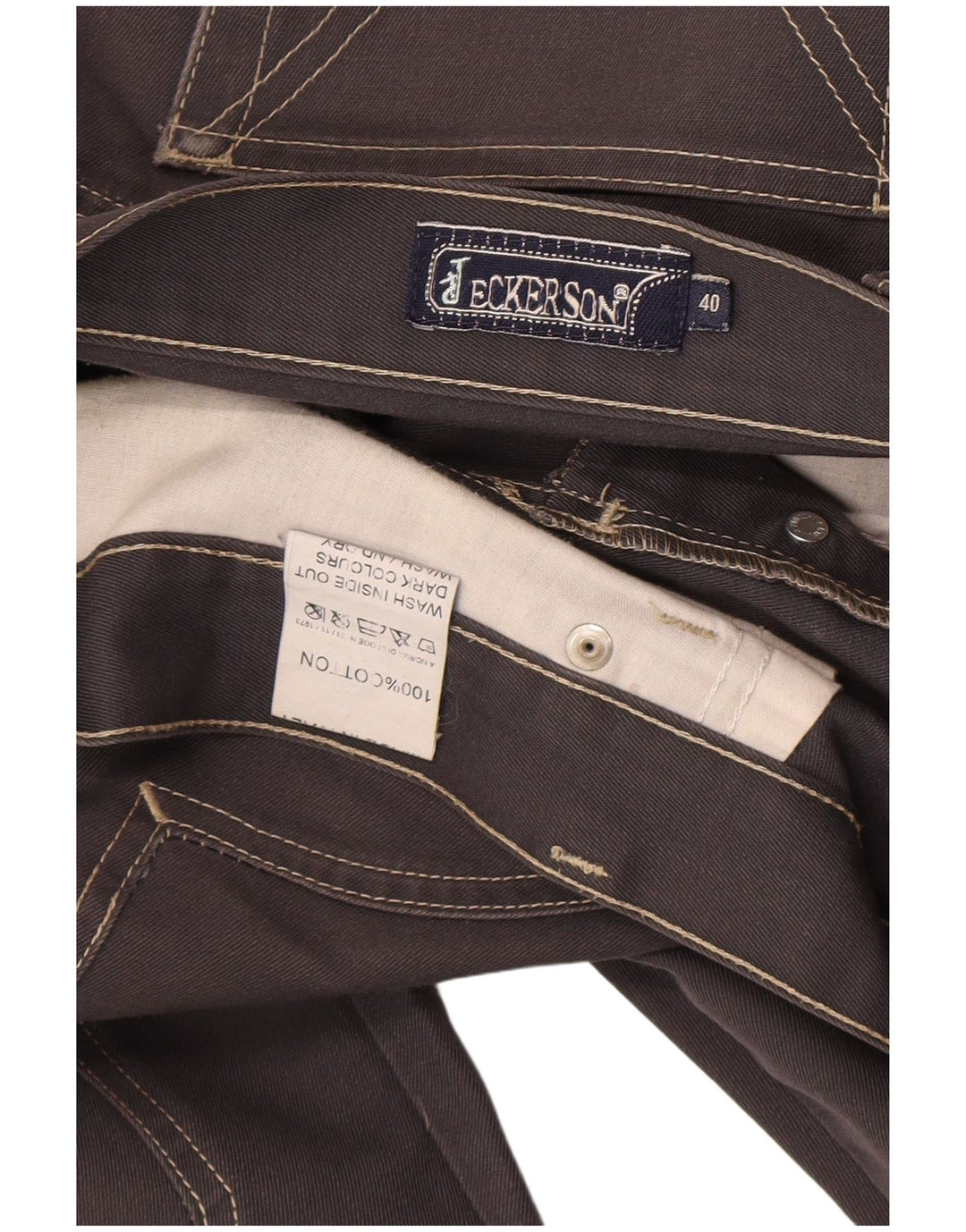 Мужские прямые джинсы Jeckerson W40 L30 серые, хлопок