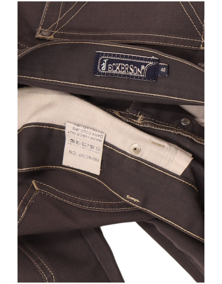 Мужские прямые джинсы Jeckerson W40 L30 серые, хлопок