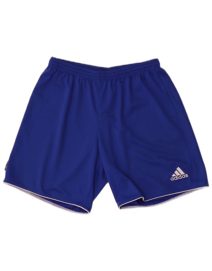 Спортивные шорты Adidas Climalite для мальчиков 11-12 лет, средний синий полиэстер