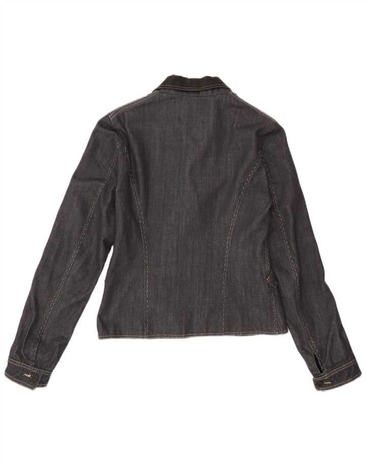 Женский джинсовый пиджак с 1 пуговицей Ferre IT 46, большой темно-синий, хлопок