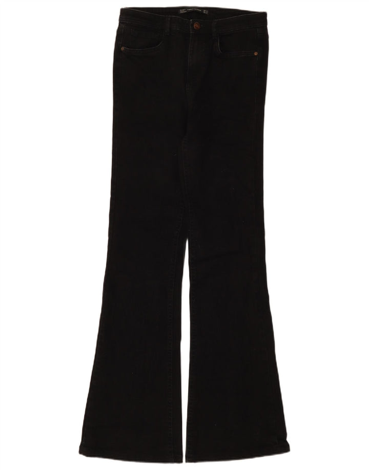 Женские расклешенные джинсы Zara EU 36 XS W26 L32 черные