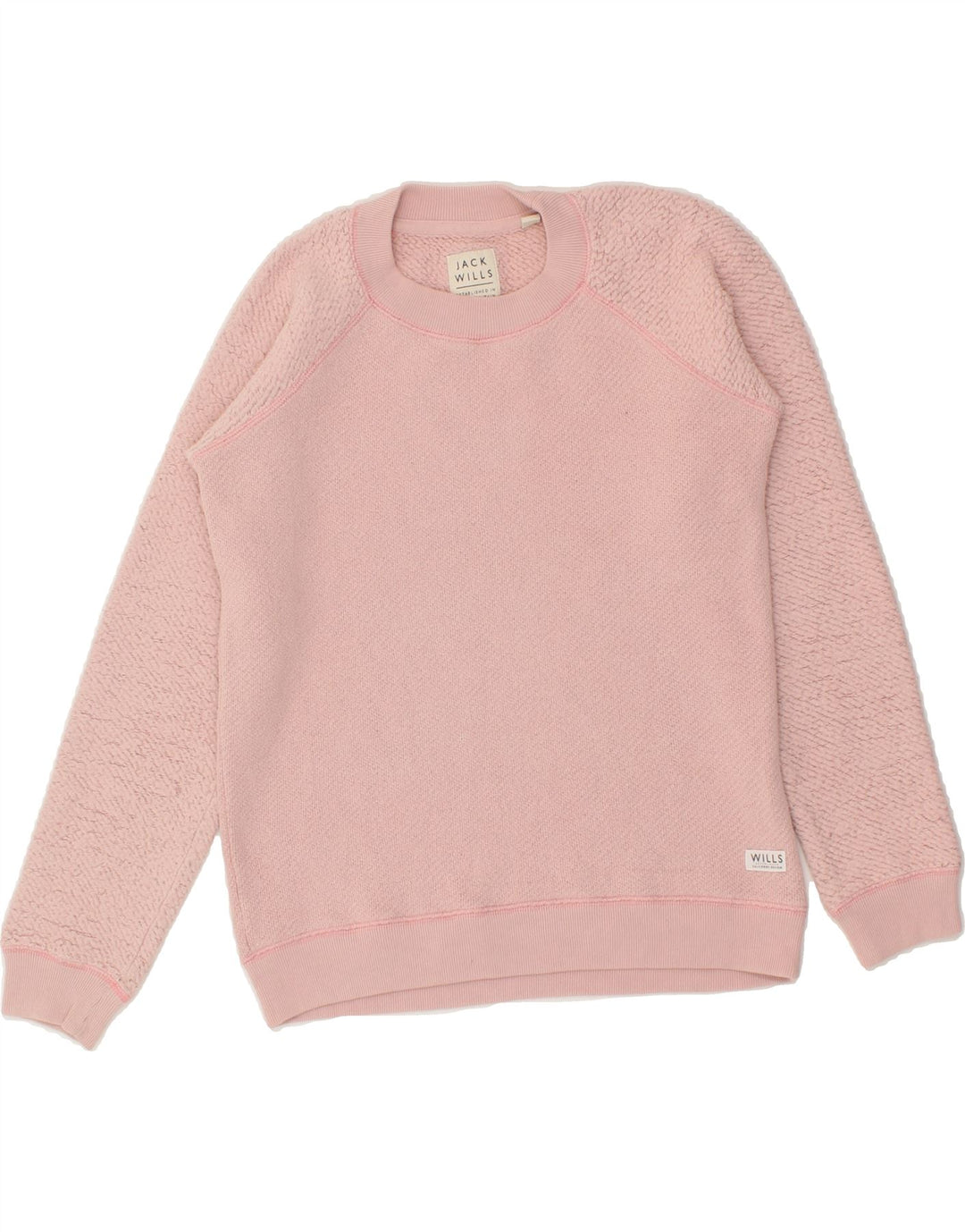 JACK WILLS Womens Sweatshirt Jumper UK 8 Small Pink Cotton Vintage Jack Wills and Second-Hand Jack Wills from Messina Hembry 