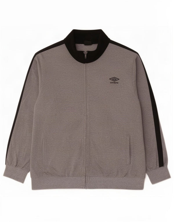 Мужской спортивный костюм Umbro IT 60 3XL Серый хлопок с цветными блоками
