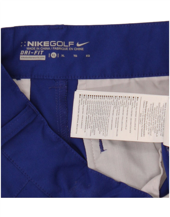 Мужские прямые брюки-чиносы Nike Dri Fit XL W34 L29, синие, полиэстер