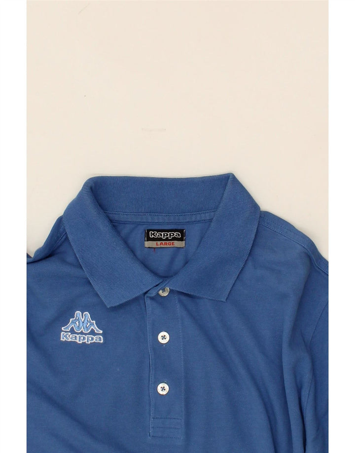 KAPPA Mens Polo Shirt Large Blue Cotton Vintage Kappa and Second-Hand Kappa from Messina Hembry 
