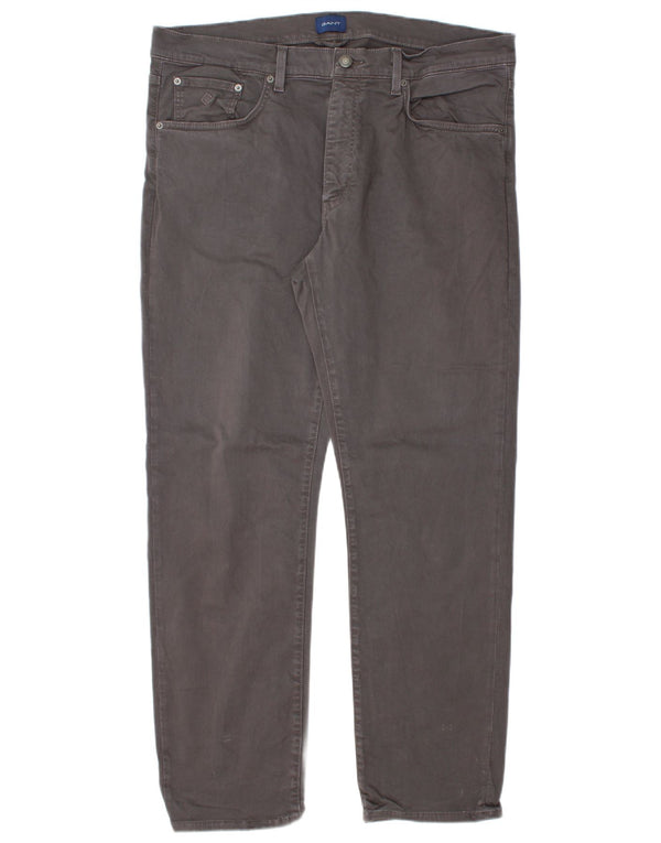 Мужские прямые джинсы GANT W38 L32, серый хлопок