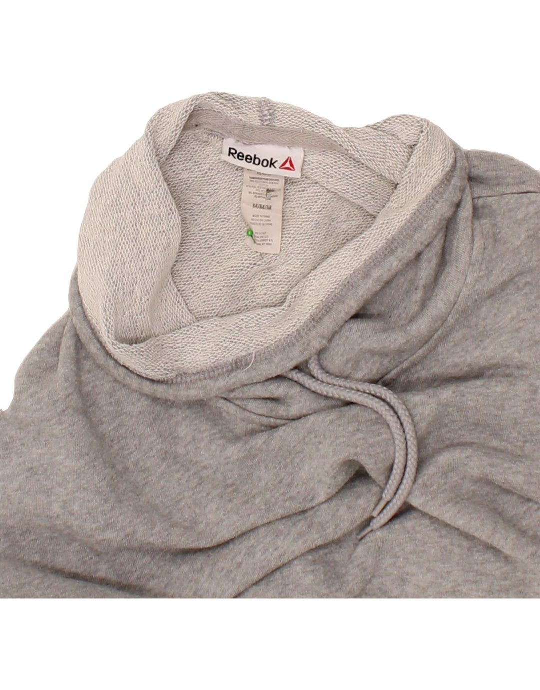 REEBOK Womens Graphic Sweatshirt Jumper UK 14 Medium Grey Colourblock Vintage Reebok and Second-Hand Reebok from Messina Hembry 