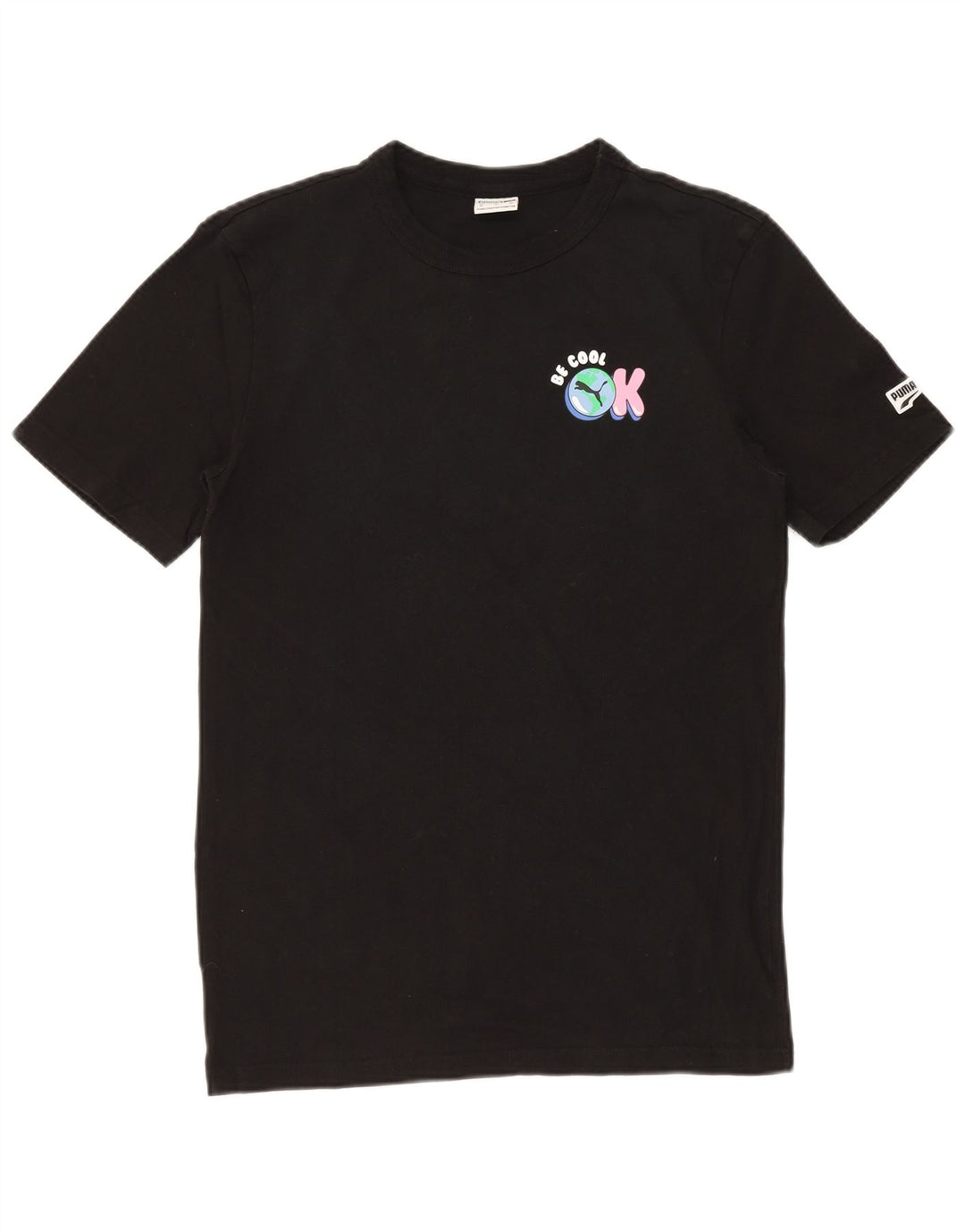 Мужская футболка с рисунком PUMA Top XS, черный хлопок