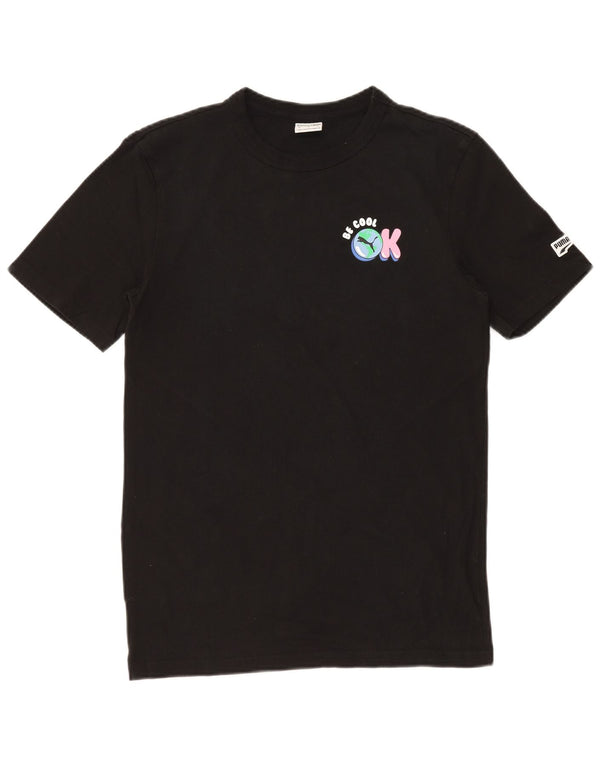 Мужская футболка с рисунком PUMA Top XS, черный хлопок