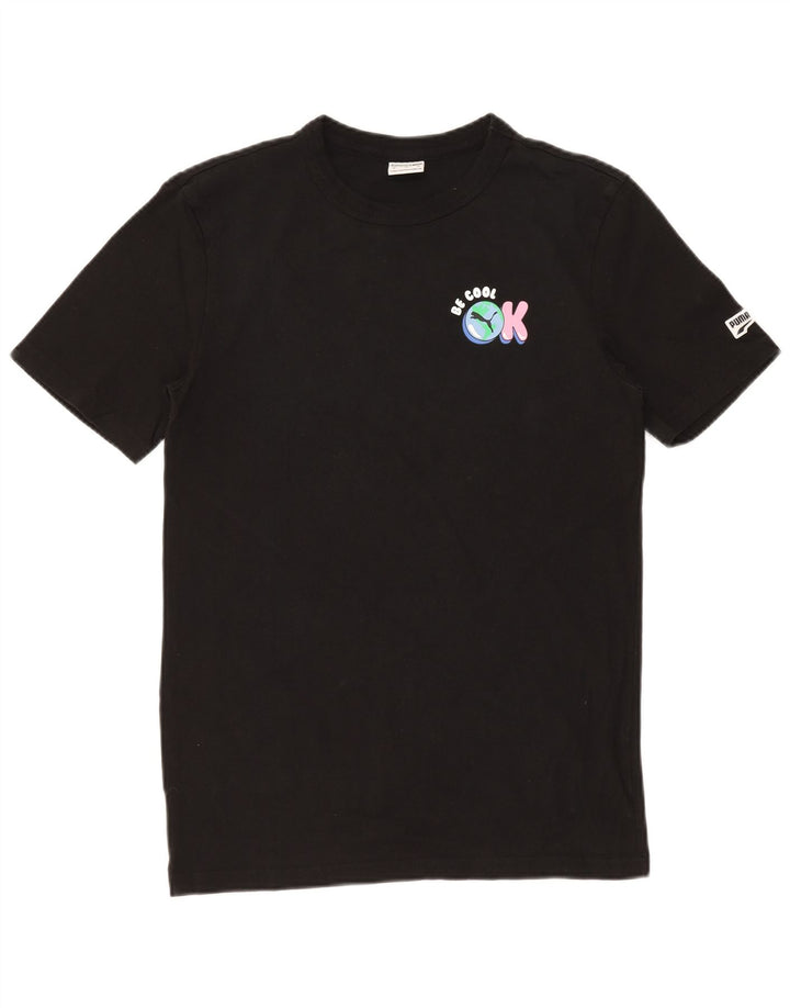 Мужская футболка с рисунком PUMA Top XS, черный хлопок