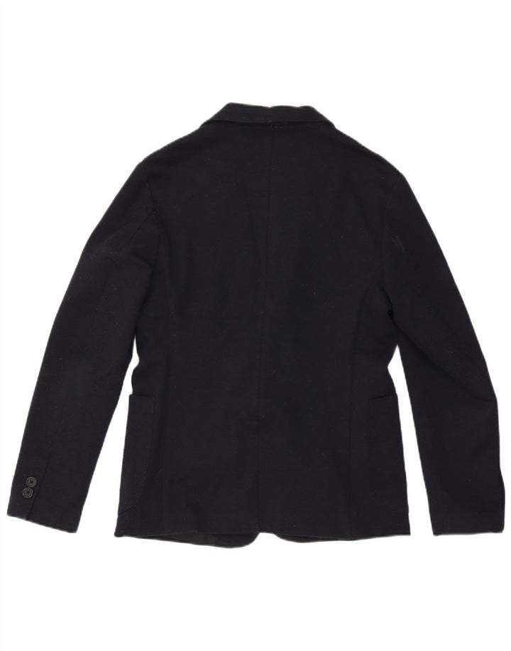 Мужской пиджак Zara с 2 пуговицами UK 38, средний темно-синий полиэстер