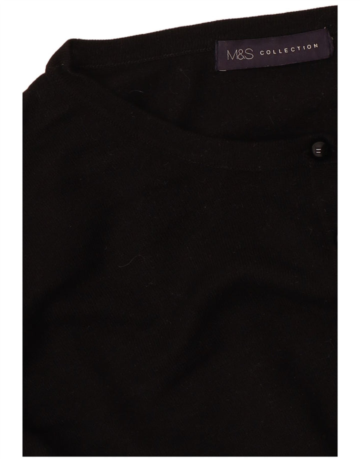 Женский укороченный кардиган MARKS & SPENCER UK 14, средний черный